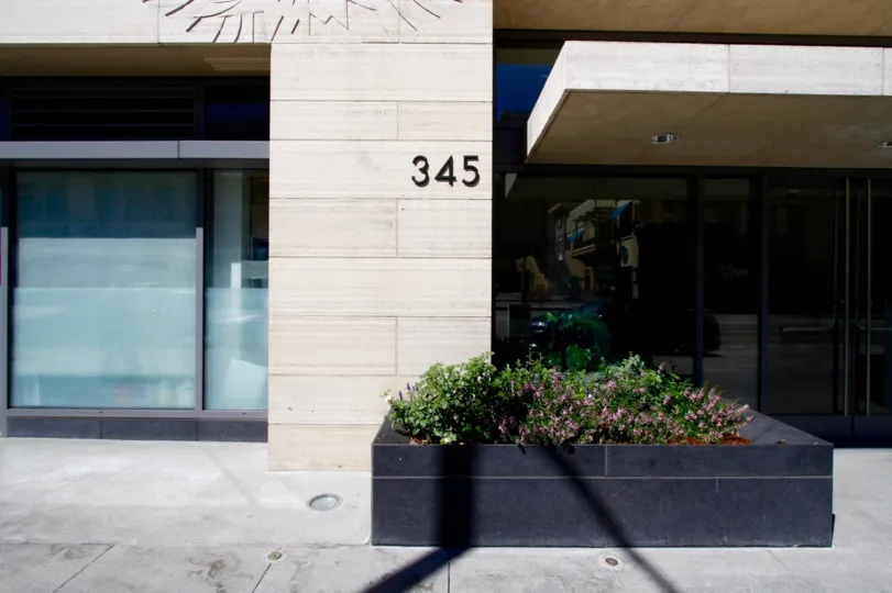The address of The Montana on the building