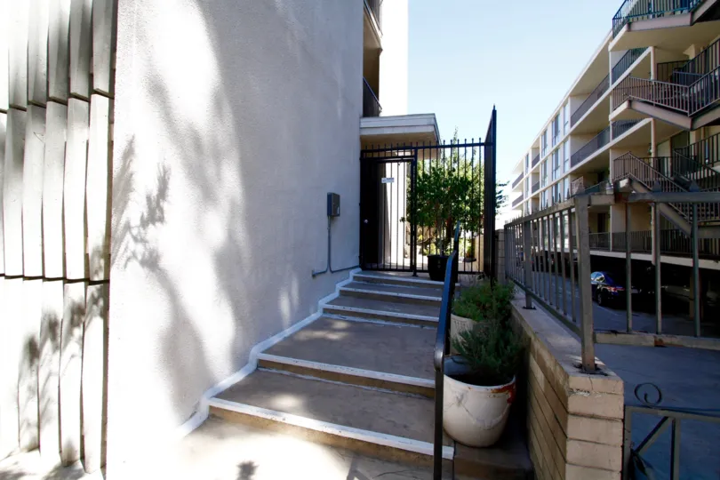 The stairs leading up to The Odyssey