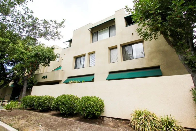 The windows in the Three Palms building