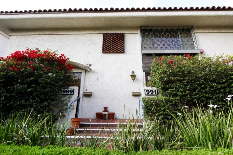 The landscaping around the Villa California
