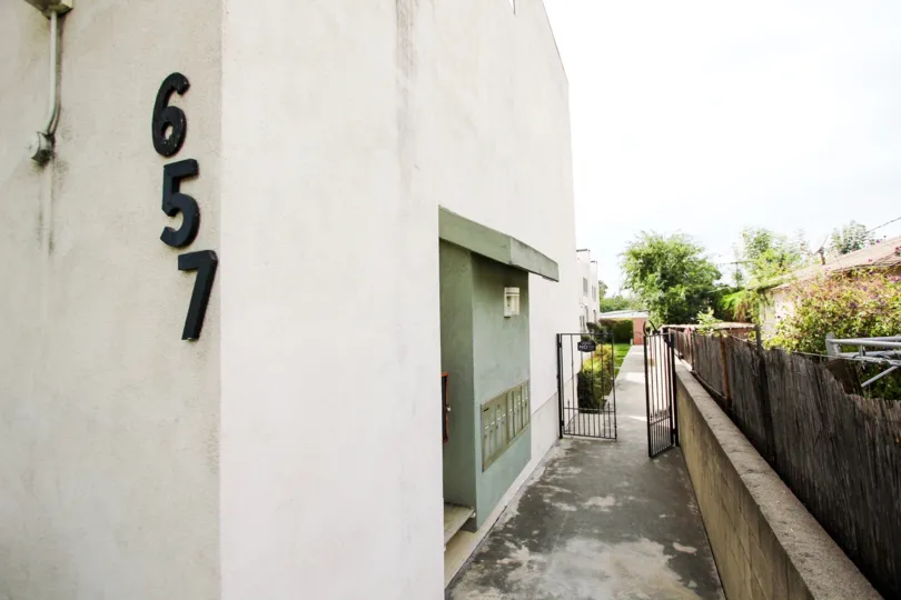 The address for the Villa Marengo on the building