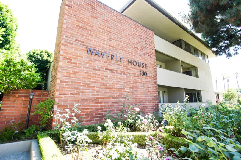 The Waverly House name  on the building