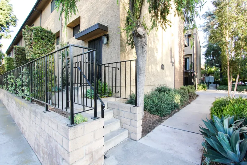 The stairs leading up to the units in Wilson Manor