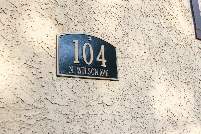 The address for Wilson Manor on the building
