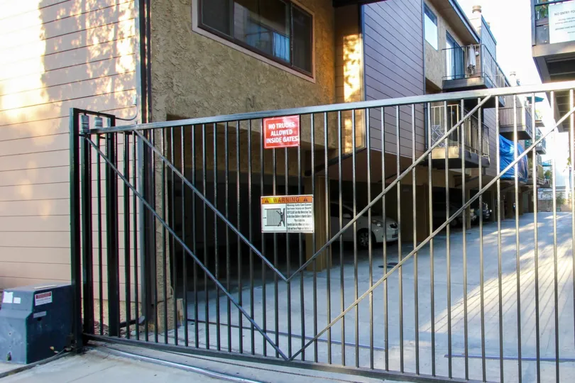 The gate into the Wilson Manor in Pasadena, California