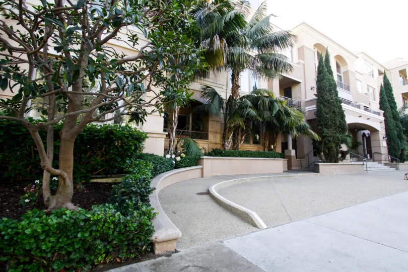 The landscaping seen around Chatelaine in Playa Vista