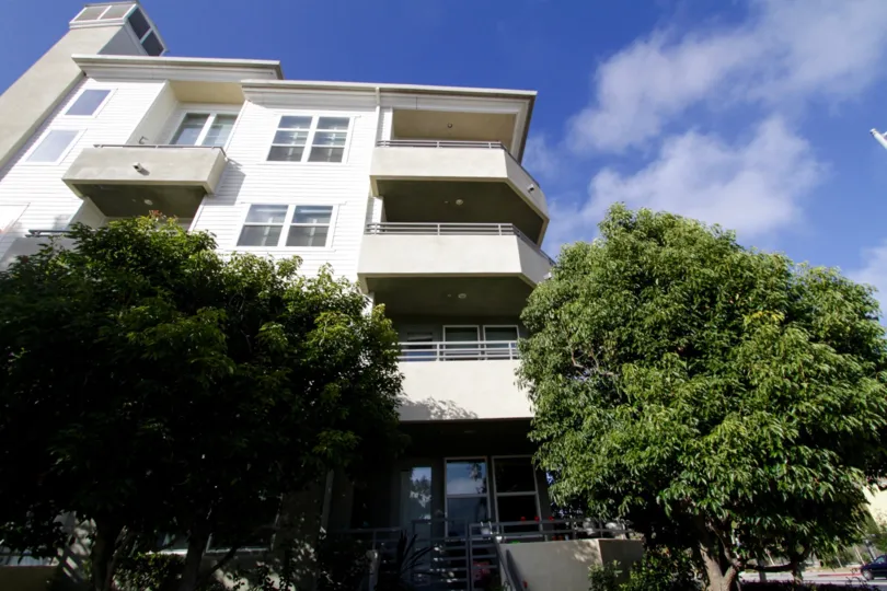 The balconies at the Coronado Playa Vista