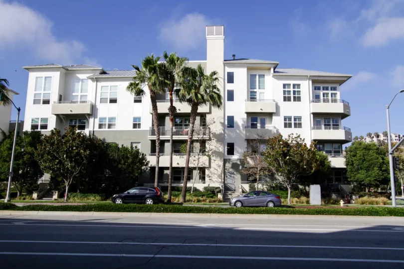 The landscaping seen around the Coronado Playa Vista