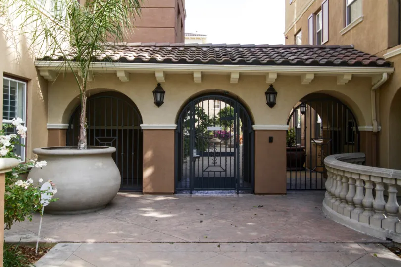 The gates at Esplanade in Playa Vista