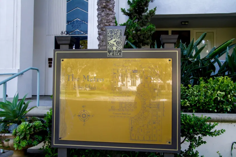 The grounds map for Metro Playa Vista in Playa Vista