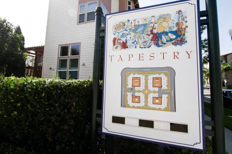 The sign welcoming you into Tapestry I in Playa Vista