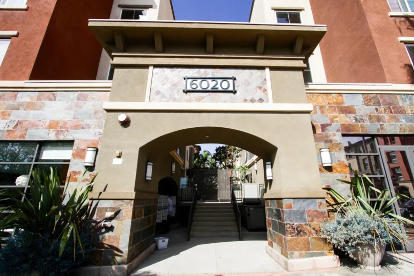 The entryway into Tempo Playa Vista