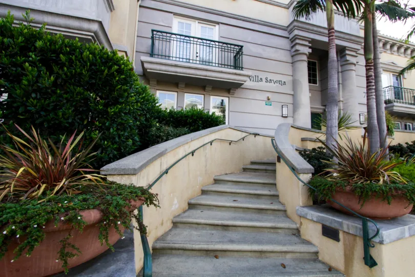 The stairs up to the Villa Savona