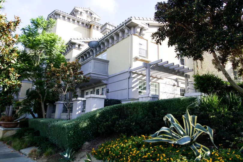 The landscaping at Villa Savona in Playa Vista