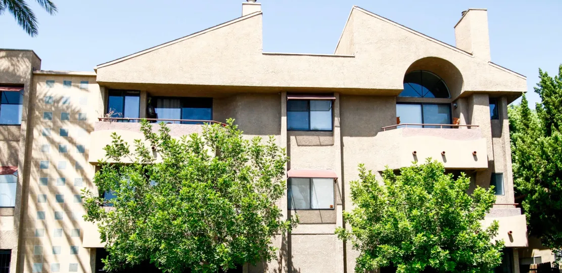 The balcony seen at Park Avenue East in Reseda California