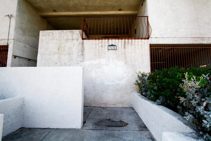 The address on the Reseda Village building in Reseda California
