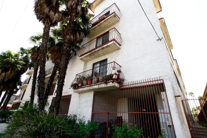 The balconies at Reseda Village in Reseda California