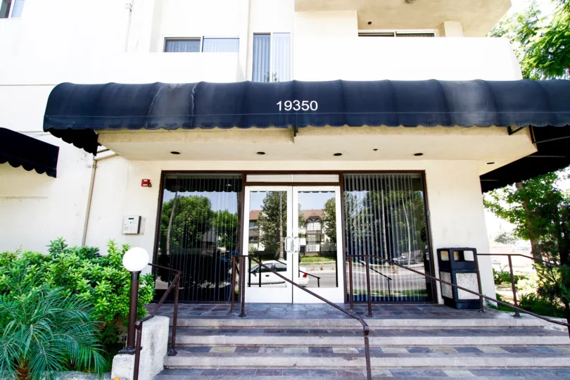 The address above the entrance into Sherman Court in Reseda California