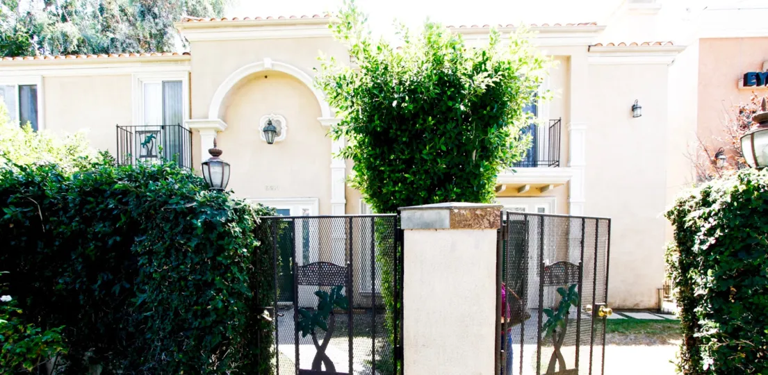 The landscaping around Sherman Palm