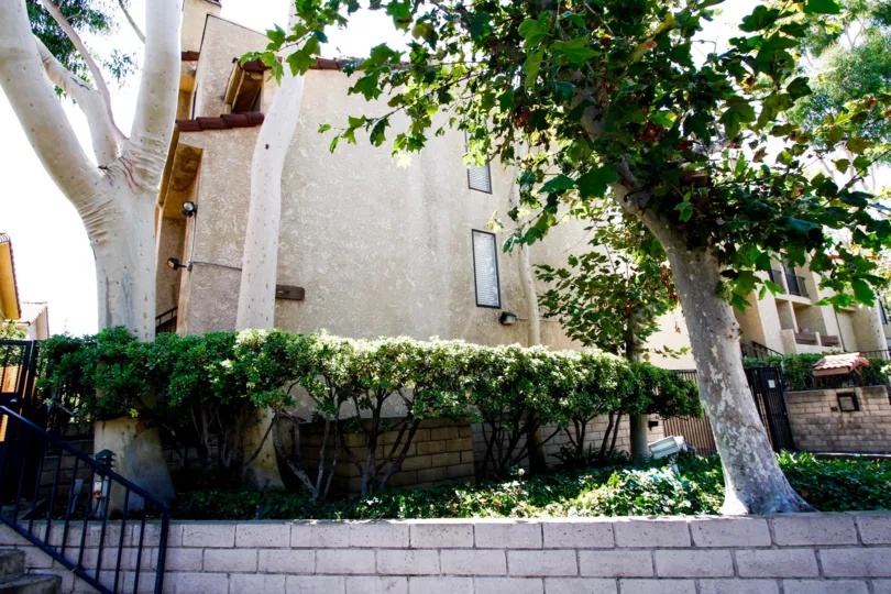 The landscaping of Sherman Plaza in Reseda California