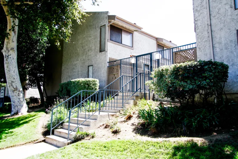 The stairs up to Sherman Way Park West in Reseda California