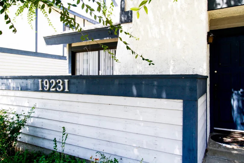 The address on the Sherwood Townhomes building