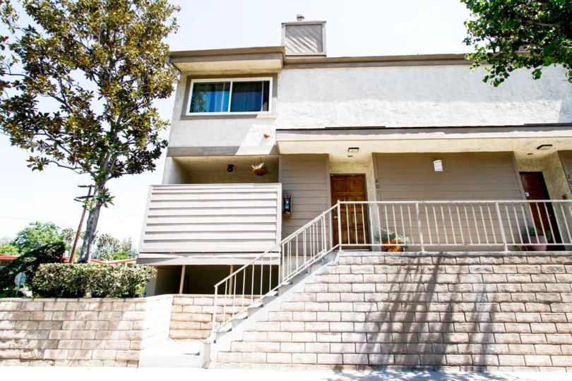 The entrance into Shirley East Townhomes