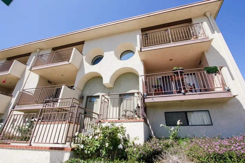 The balconies seen at 676 Shepard St in San Pedro California