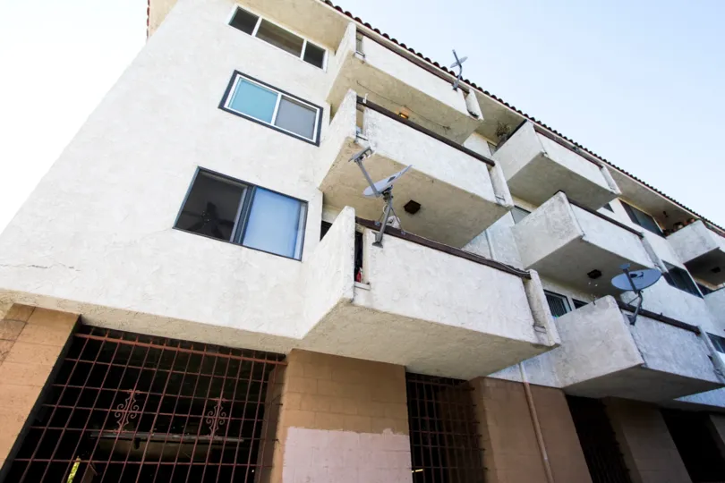 The balconies seen at Casa Del Sol in San Pedro California