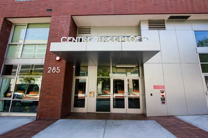 The entrance into Centre Street Lofts