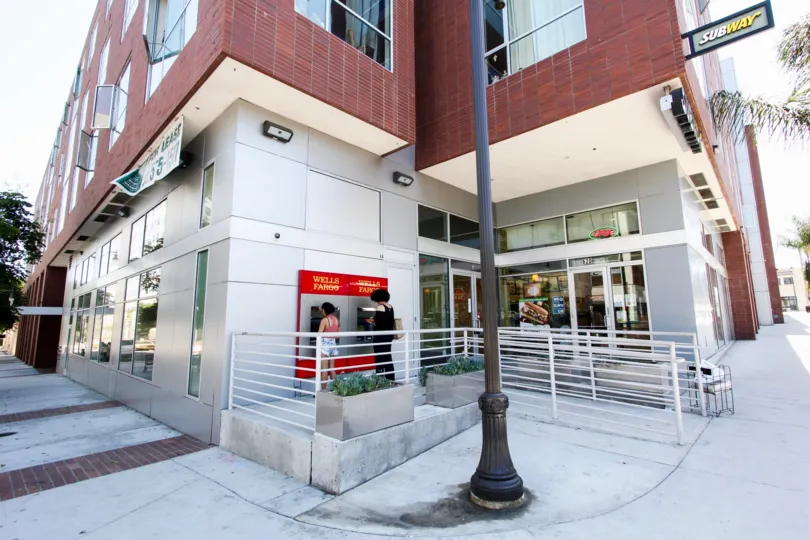 The ramp up to Centre Street Lofts