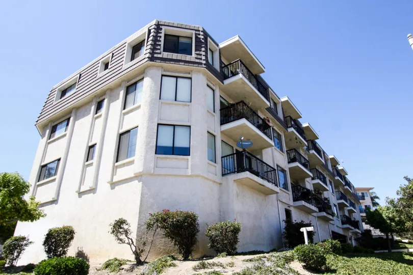 The balconies at Grande Harbour Pointe in San Pedro California