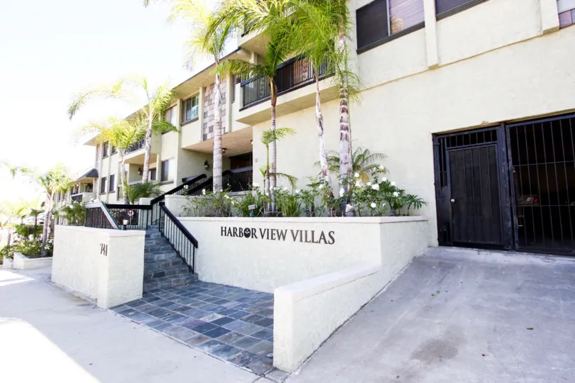 The ramp up to Harbor View Villas in San Pedro California