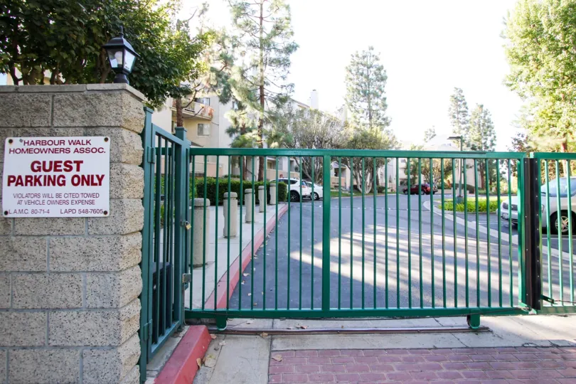 The gate for entering into Harbour Walk