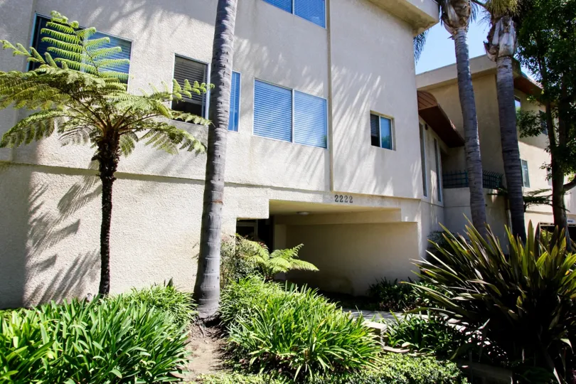 The landscaping seen at Marina Pointe in San Pedro California