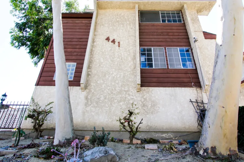 The address written on the Pacific View Terrace building