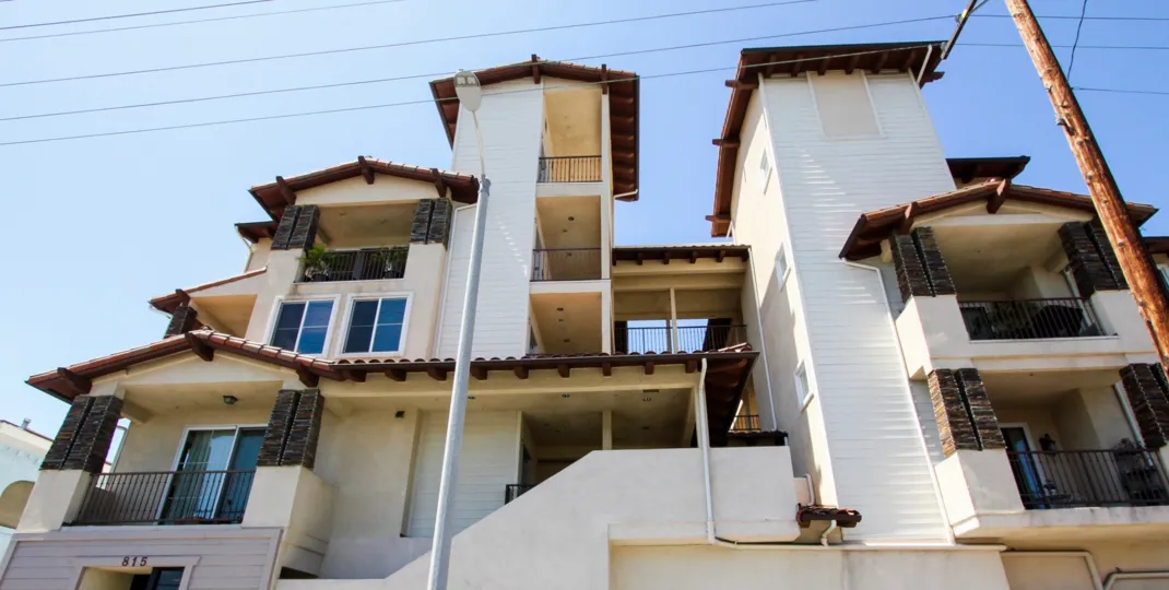 A view of The Grand from the street in San Pedro California