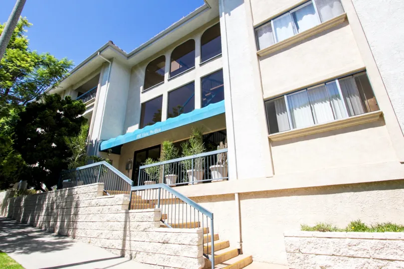 The stairs leading into the Vista Pacifica in San Pedro California
