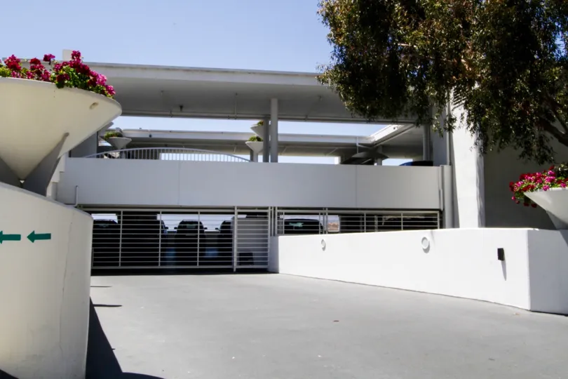 The gated parking in 101 Ocean