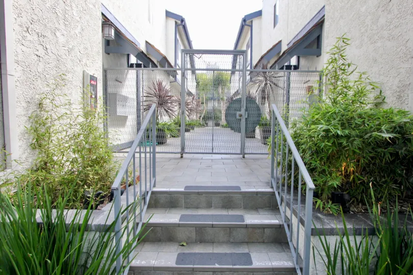 The steps to a beautiful gated community here in Santa monica.