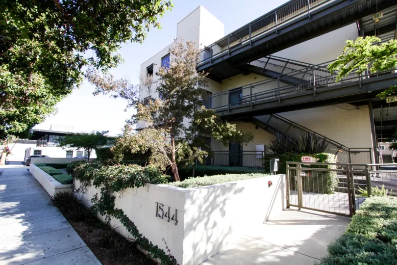 The entrance into 12 Street Lofts in Santa Monica