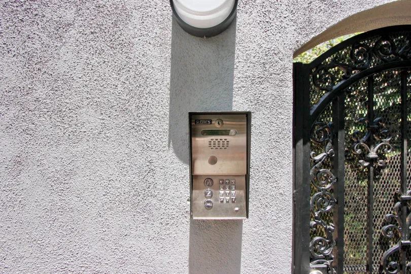 The entrace of a house with intercom facility in 1419 15th St