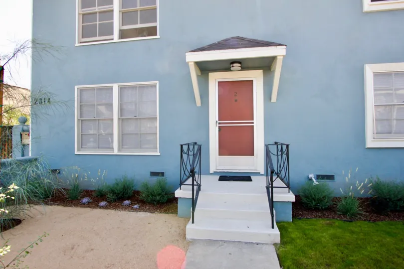 The fun blue color of the 2314 28th St. community is great