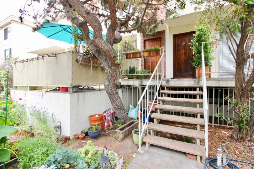 A morning in the 2911 4th St with small stair case.