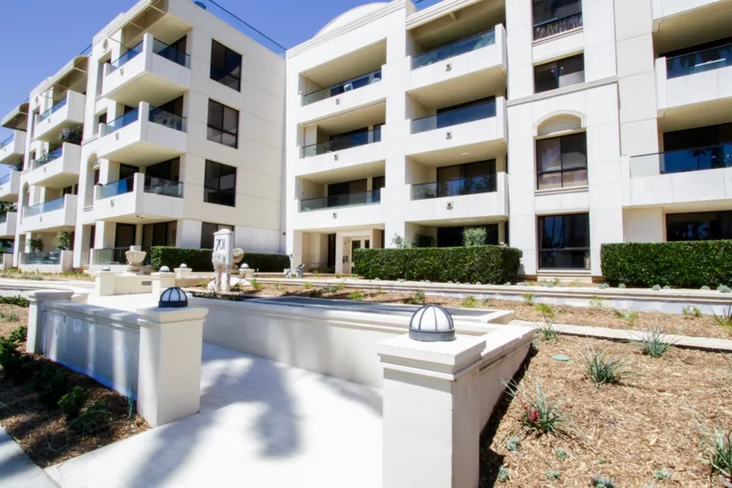 The décor seen around 701 Ocean in Santa Monica