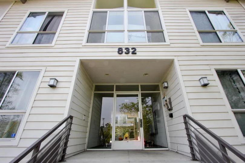 A great day in the 832 Euclid with an entrance of a building.