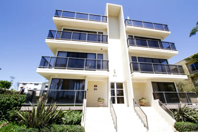 The stairs into 833 Ocean in Santa Monica