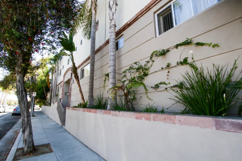 The landscaping seen at Bay West