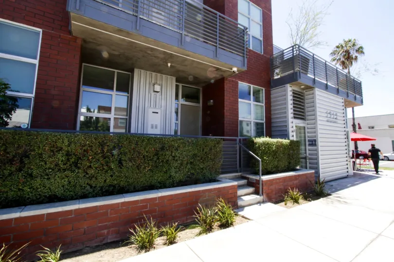 The landscaping at Broadway Lofts in Santa Monica