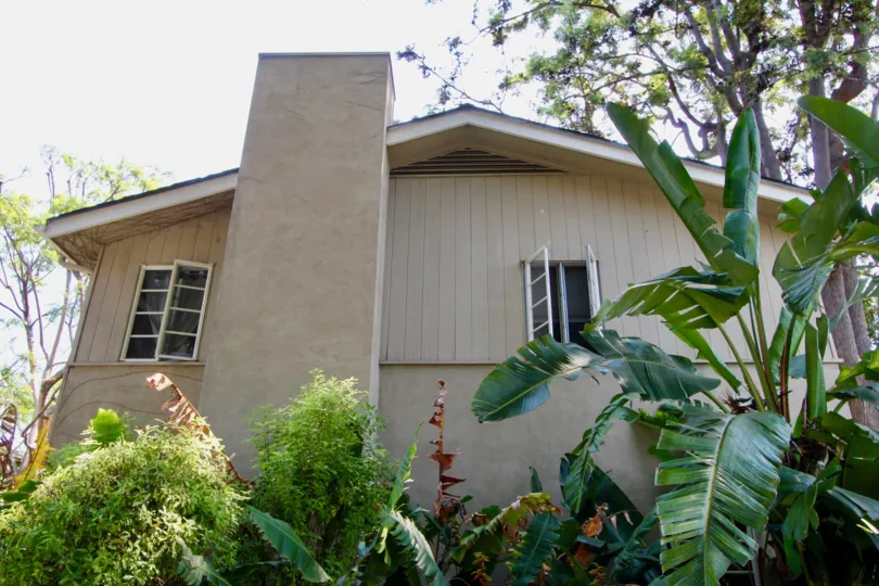 brown building in a green haven, garden state, santa monica